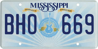 MS license plate BHO669