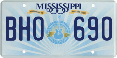 MS license plate BHO690