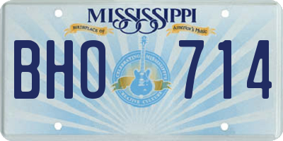 MS license plate BHO714