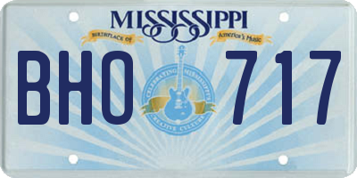 MS license plate BHO717
