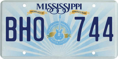 MS license plate BHO744