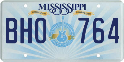 MS license plate BHO764