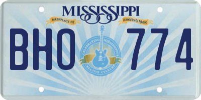 MS license plate BHO774