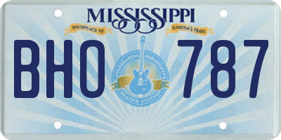 MS license plate BHO787