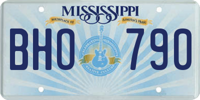 MS license plate BHO790