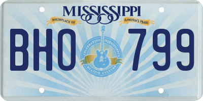 MS license plate BHO799