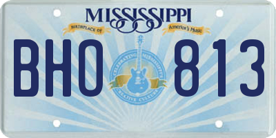 MS license plate BHO813