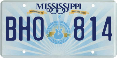 MS license plate BHO814