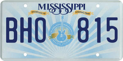 MS license plate BHO815