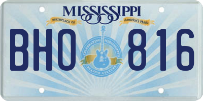 MS license plate BHO816