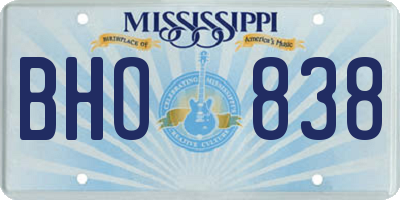 MS license plate BHO838