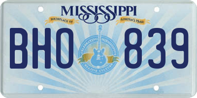 MS license plate BHO839