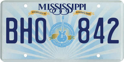 MS license plate BHO842