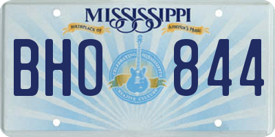 MS license plate BHO844
