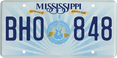 MS license plate BHO848