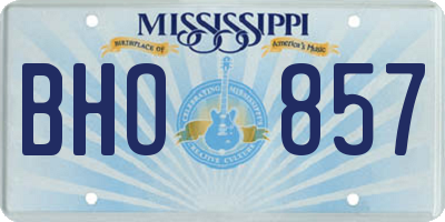 MS license plate BHO857