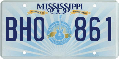 MS license plate BHO861