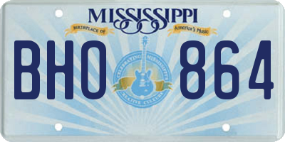 MS license plate BHO864