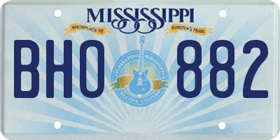 MS license plate BHO882