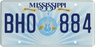 MS license plate BHO884