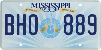 MS license plate BHO889