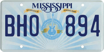 MS license plate BHO894