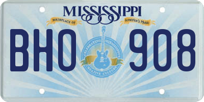 MS license plate BHO908