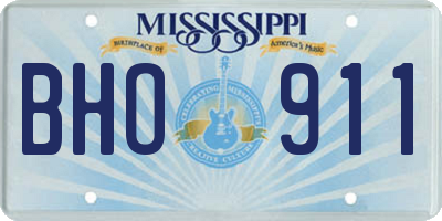 MS license plate BHO911