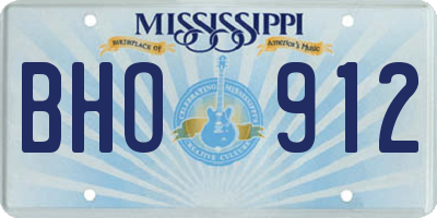 MS license plate BHO912