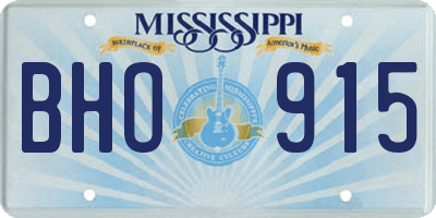 MS license plate BHO915