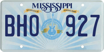 MS license plate BHO927