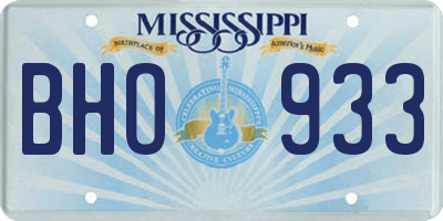 MS license plate BHO933