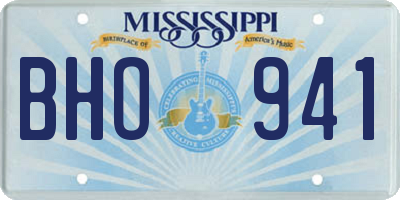 MS license plate BHO941