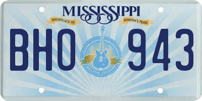 MS license plate BHO943