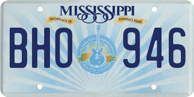 MS license plate BHO946