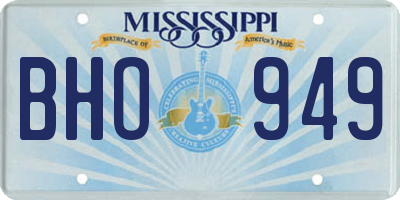 MS license plate BHO949