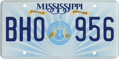 MS license plate BHO956