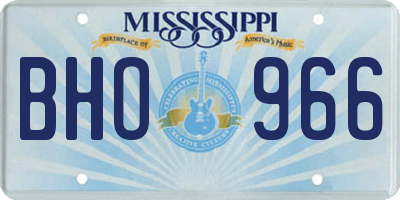 MS license plate BHO966