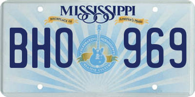 MS license plate BHO969