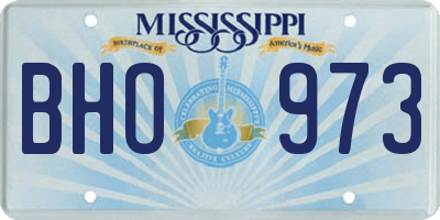 MS license plate BHO973