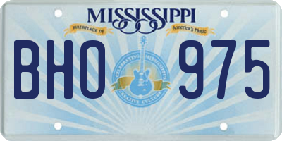 MS license plate BHO975