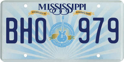 MS license plate BHO979