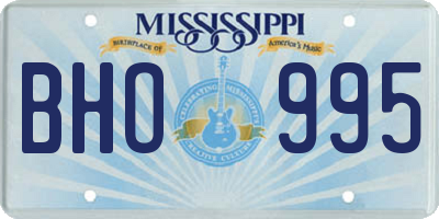 MS license plate BHO995
