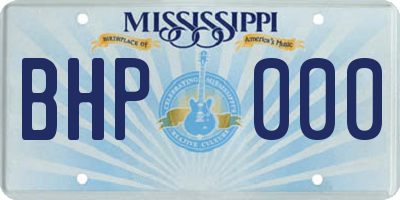 MS license plate BHP000