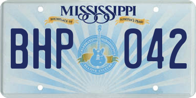 MS license plate BHP042