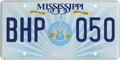 MS license plate BHP050