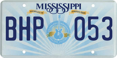 MS license plate BHP053