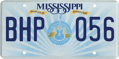 MS license plate BHP056