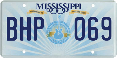 MS license plate BHP069