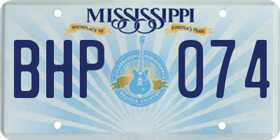 MS license plate BHP074